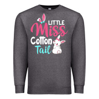 Charcoal Heather little miss cottontail easter Premium Sweatshirt - linhVisuals