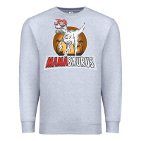 Heather Grey mamasaurus Premium Sweatshirt - linhVisuals