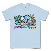 Dusty Blue Peace love Easter Day Classic Tee - CowGirlArtShop