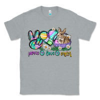 Heather Grey Peace love Easter Day Classic Tee - CowGirlArtShop