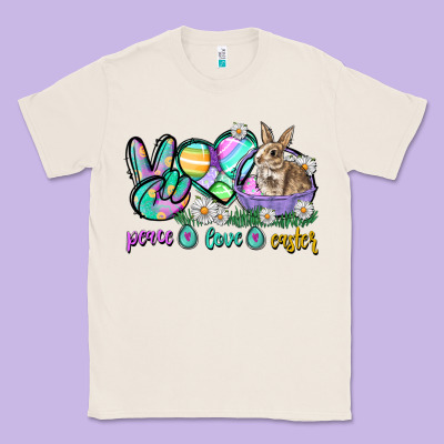 Peace Love Easter Day Classic Tee Designed By Cowgirlartshop