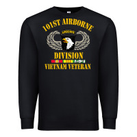 Black Airborne 101st division Premium Sweatshirt - linhVisuals