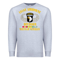 Heather Grey Airborne 101st division Premium Sweatshirt - linhVisuals