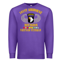 Purple Airborne 101st division Premium Sweatshirt - linhVisuals