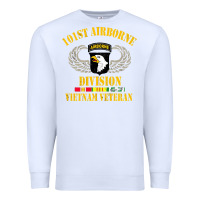 White Airborne 101st division Premium Sweatshirt - linhVisuals