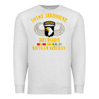 Oatmeal Heather Airborne 101st division Premium Sweatshirt - linhVisuals