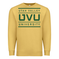 Antique Gold uvu, utah valley, education Premium Sweatshirt - linhVisuals