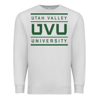 Dove Grey uvu, utah valley, education Premium Sweatshirt - linhVisuals