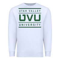 White uvu, utah valley, education Premium Sweatshirt - linhVisuals