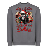 Storm christmas life is better with a french bulldog Heavyweight Sweatshirt - JahusDesignShop