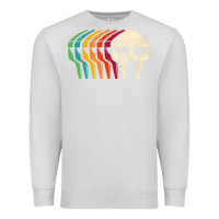 Dove Grey Retro Mask Doom Premium Sweatshirt - linhVisuals