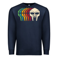 Navy Retro Mask Doom Premium Sweatshirt - linhVisuals