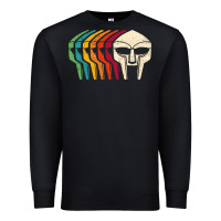 Black Retro Mask Doom Premium Sweatshirt - linhVisuals
