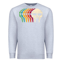 Heather Grey Retro Mask Doom Premium Sweatshirt - linhVisuals