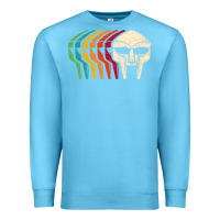 Ocean Blue Retro Mask Doom Premium Sweatshirt - linhVisuals