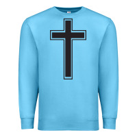 Ocean Blue Cross Premium Sweatshirt - linhVisuals