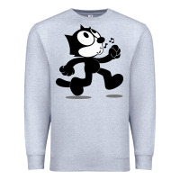 Heather Grey felix the black cat music Premium Sweatshirt - linhVisuals
