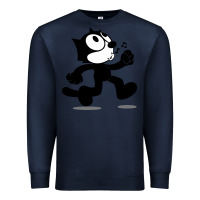 Navy felix the black cat music Premium Sweatshirt - linhVisuals