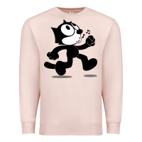 Pale Pink felix the black cat music Premium Sweatshirt - linhVisuals
