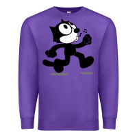 Purple felix the black cat music Premium Sweatshirt - linhVisuals