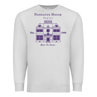 Dove Grey nonnatus house  blue ink Premium Sweatshirt - linhVisuals