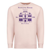 Pale Pink nonnatus house  blue ink Premium Sweatshirt - linhVisuals