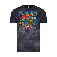 Cloud Black christmas ho ho ho with coffee cups and ornaments with plaid seamless  Vintage Tee - BundleAndBundleShop