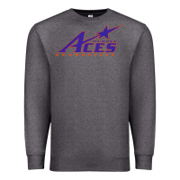 Charcoal Heather evansville purple aces Premium Sweatshirt - linhVisuals