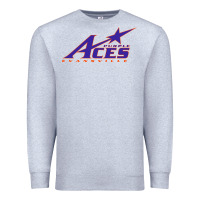Heather Grey evansville purple aces Premium Sweatshirt - linhVisuals
