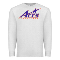 Oatmeal Heather evansville purple aces Premium Sweatshirt - linhVisuals