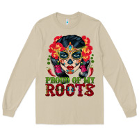 Mushroom sugar skull woman proud of my roots Long Sleeve Tee - BundleAndBundleShop