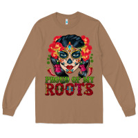 Toasted Coconut sugar skull woman proud of my roots Long Sleeve Tee - BundleAndBundleShop