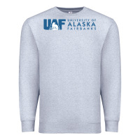 Heather Grey University of Alaska Fairbanks Premium Sweatshirt - linhVisuals