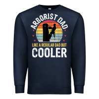 Navy arborist dad tree climber logger woodworker chainsaw mens t shirt Premium Sweatshirt - linhVisuals