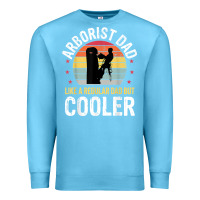 Ocean Blue arborist dad tree climber logger woodworker chainsaw mens t shirt Premium Sweatshirt - linhVisuals