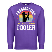 Purple arborist dad tree climber logger woodworker chainsaw mens t shirt Premium Sweatshirt - linhVisuals