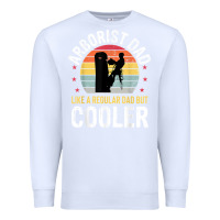 White arborist dad tree climber logger woodworker chainsaw mens t shirt Premium Sweatshirt - linhVisuals
