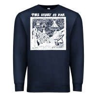 Navy the story   the story so far Premium Sweatshirt - linhVisuals