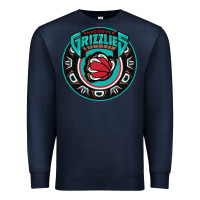 Navy vancouver grizzlie retro Premium Sweatshirt - linhVisuals