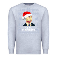 Heather Grey vladimir putin merry christmas Premium Sweatshirt - linhVisuals