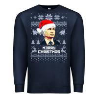 Navy vladimir putin merry christmas Premium Sweatshirt - linhVisuals