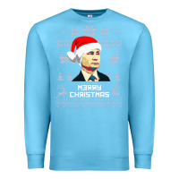 Ocean Blue vladimir putin merry christmas Premium Sweatshirt - linhVisuals