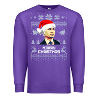 Purple vladimir putin merry christmas Premium Sweatshirt - linhVisuals