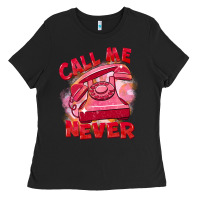 Black Call me never Ladies Tee - FaDigitalArtStudio