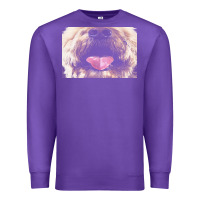 Purple labradoodle t  shirtfunny labradoodle face mask funny dog mouth t  shi Premium Sweatshirt - linhVisuals