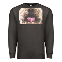 Smoke labradoodle t  shirtfunny labradoodle face mask funny dog mouth t  shi Premium Sweatshirt - linhVisuals