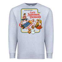 Heather Grey let's summon demons Premium Sweatshirt - linhVisuals