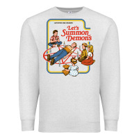 Oatmeal Heather let's summon demons Premium Sweatshirt - linhVisuals