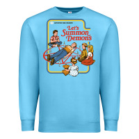 Ocean Blue let's summon demons Premium Sweatshirt - linhVisuals