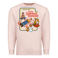 Pale Pink let's summon demons Premium Sweatshirt - linhVisuals